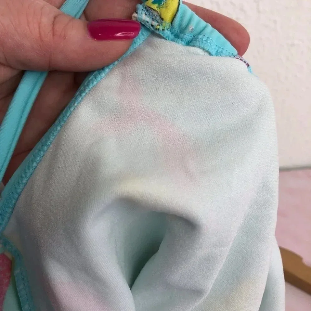 Zara swimsuit one piece aqua blue with mermaids size‎ 4-5 years